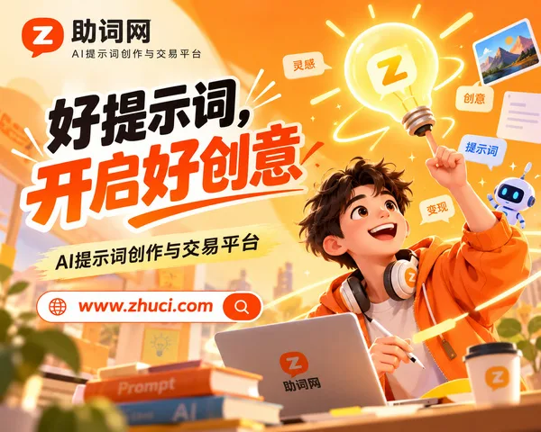 AI创作缺灵感?助词网海量提示词集市